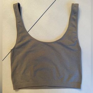Free People Intimately Light Gray Cropped Tank Top Size XS/S